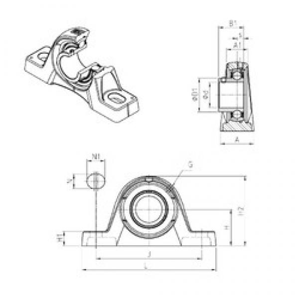 SNR USPLE209 bearing units #3 image