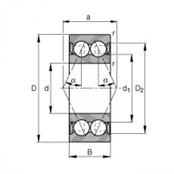 FAG 3007-B-2RSR-TVH angular contact ball bearings #2 image