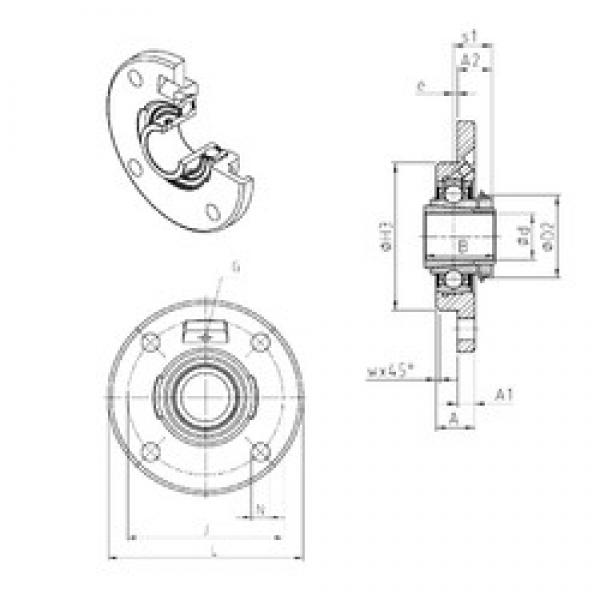 SNR UKFCE215H bearing units #3 image