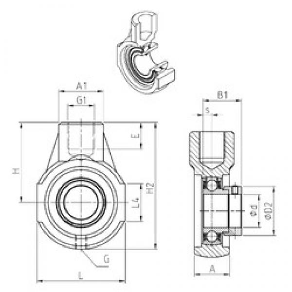 SNR ESEHE205 bearing units #3 image